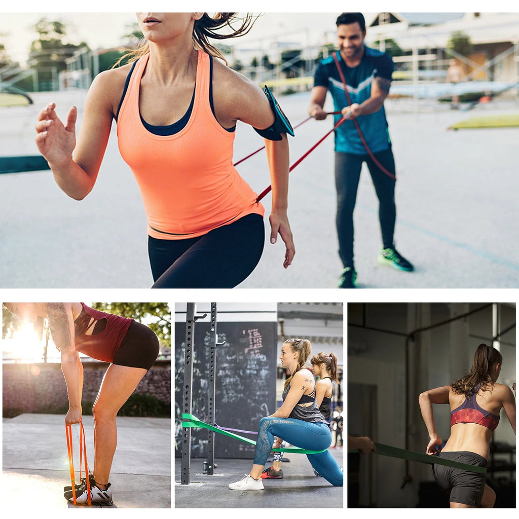 Pull-Up Resistance Bands, 5 Latex Loops with Carry Bag