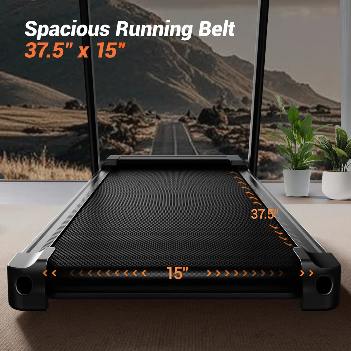 Folding Treadmill, Up to 7.5 mph, Bluetooth Audio and LED Display