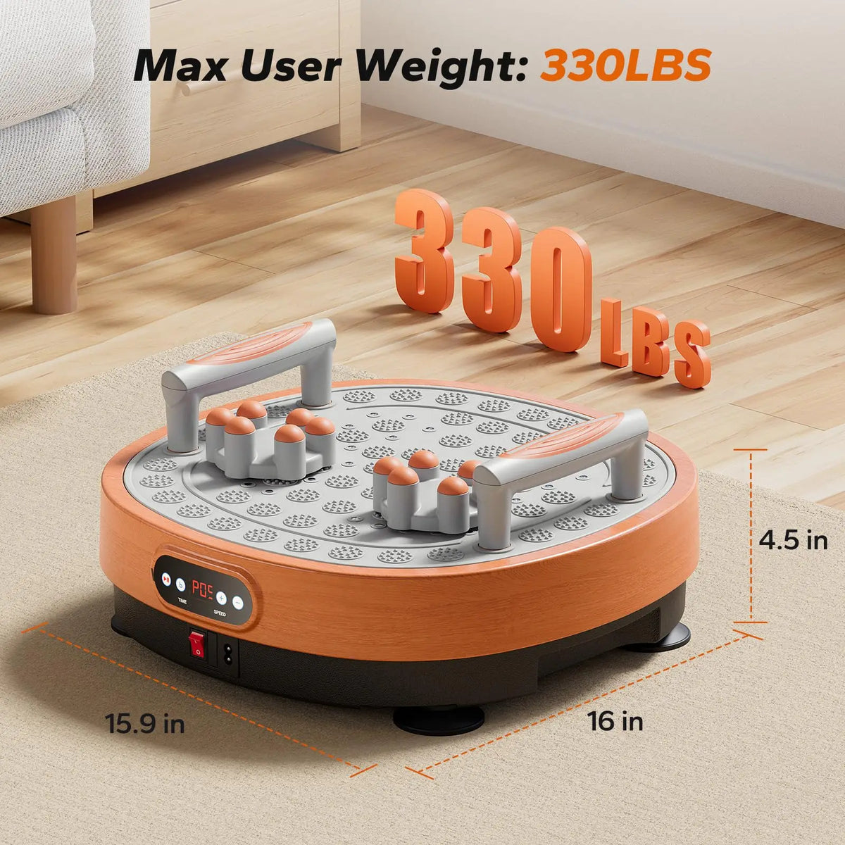 Vibration Plate Exercise Machine with Foot Roller, 99 Speeds, 9 Programs and Remote