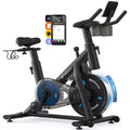 Magnetic Exercise Bike with Belt Drive, Adjustable Seat and App Connection