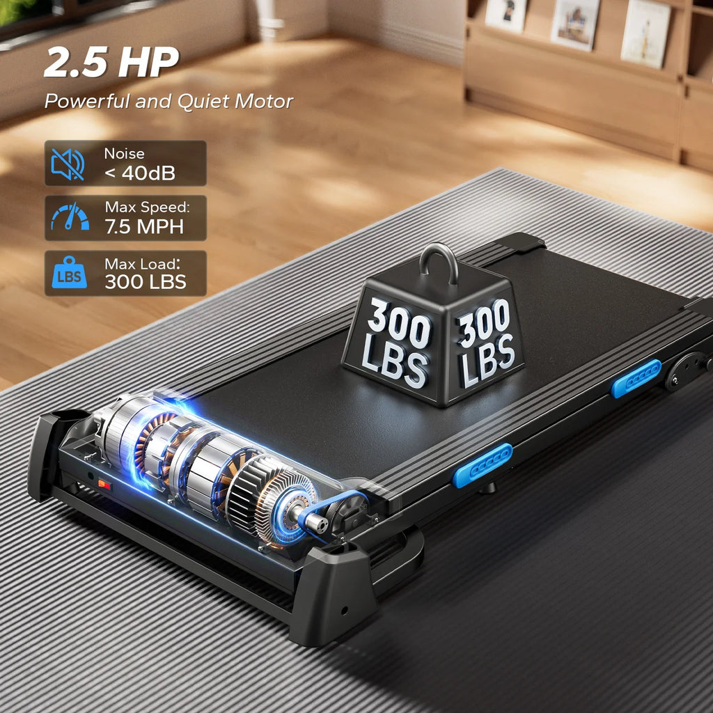 Folding Treadmill, 0.8–7.5 mph, 3 Incline Positions up to 6%