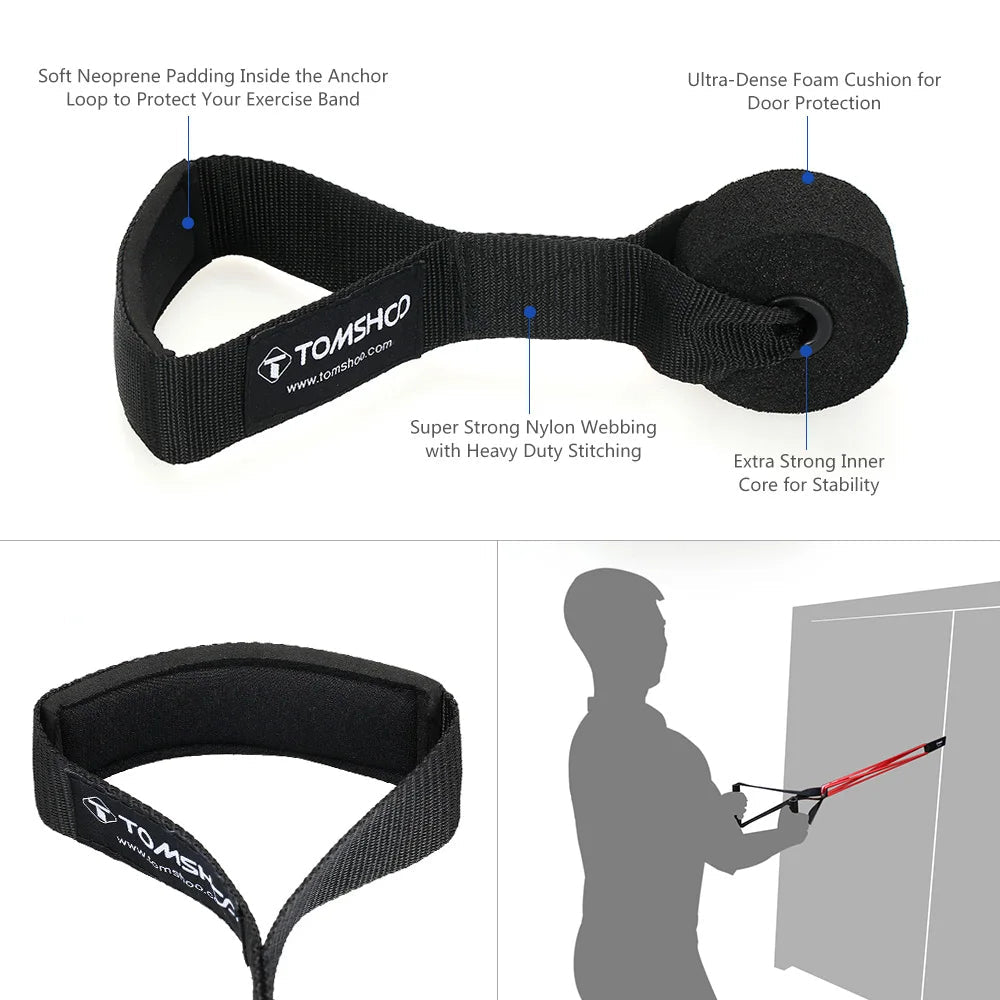 Pull-Up Resistance Bands, 5 Latex Loops with Carry Bag