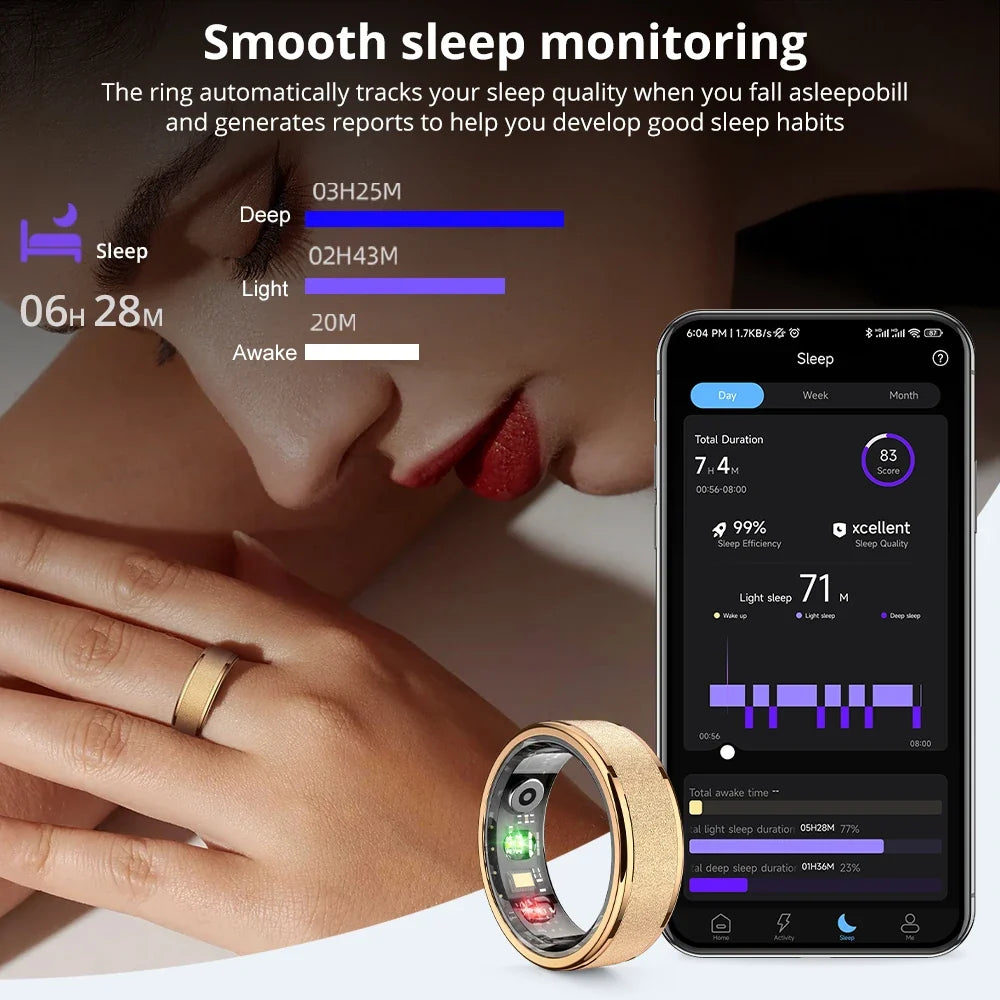 Smart Ring with Activity Tracking and Charging Case