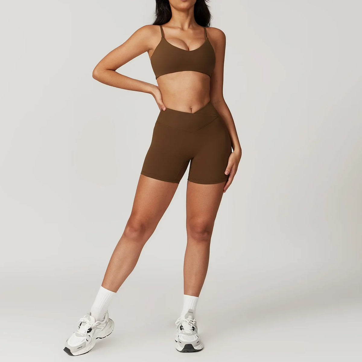 Women's Yoga Sets with Sports Bra or Crop Top and Shorts or Flared Pants