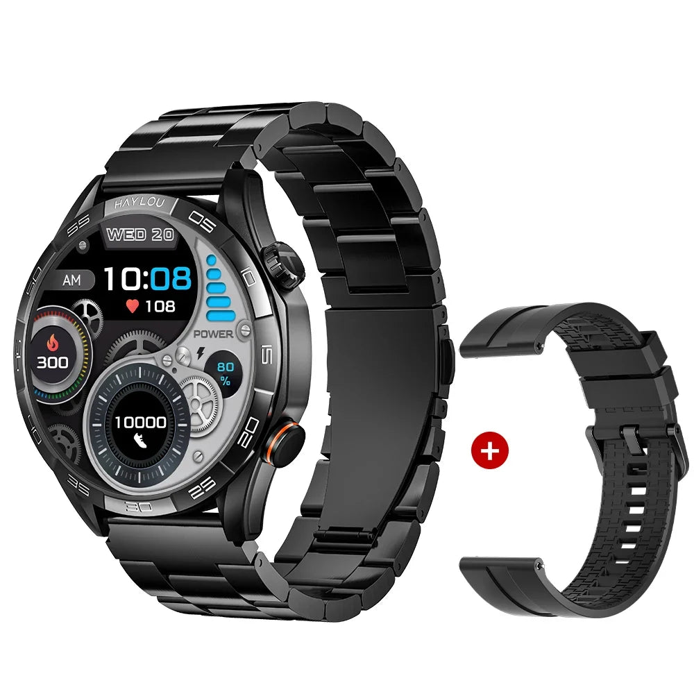 Bluetooth Calling Smartwatch, Solar 5, 1.58-Inch AMOLED and Sports Modes