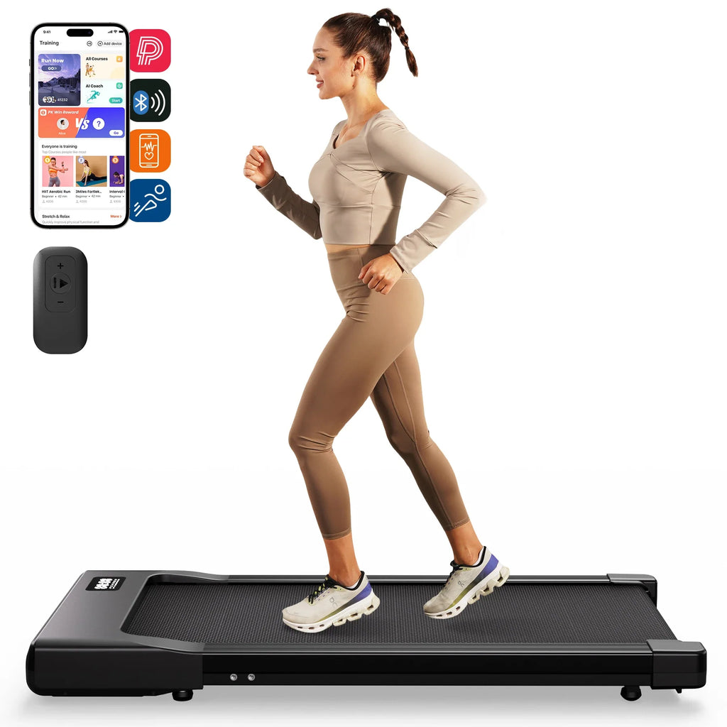 Under Desk Walking Pad Treadmill, Up to 2.5 mph, LED Display and Remote