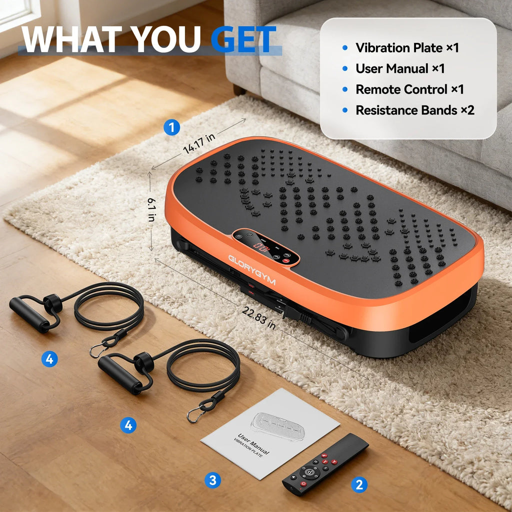 Vibration Plate Exercise Machine, 120 Speeds and Non-Slip Platform