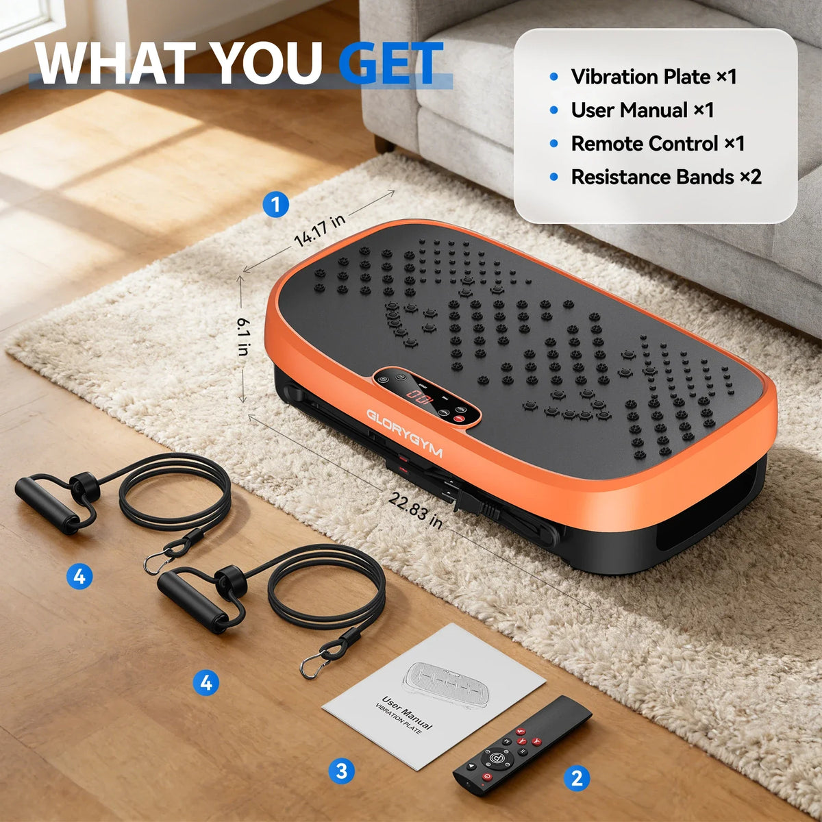 Vibration Plate Exercise Machine, 120 Speeds and Non-Slip Platform