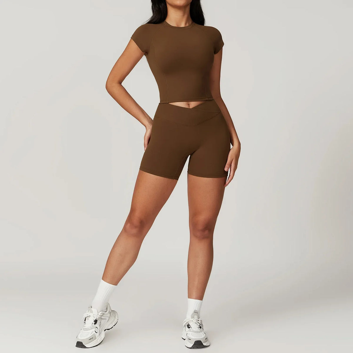 Women's Yoga Sets with Sports Bra or Crop Top and Shorts or Flared Pants