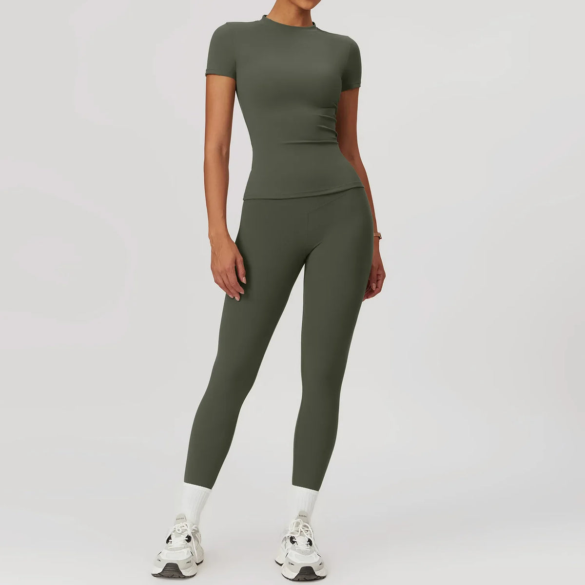 Women's Stretch Activewear Sets with Leggings or Skirt