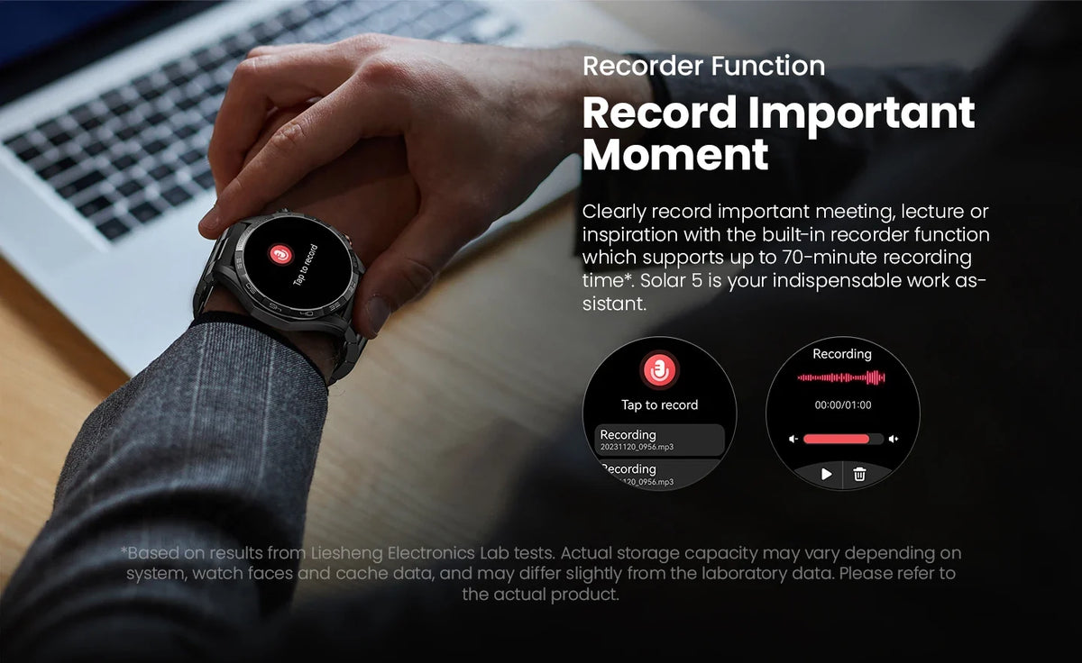 Bluetooth Calling Smartwatch, Solar 5, 1.58-Inch AMOLED and Sports Modes