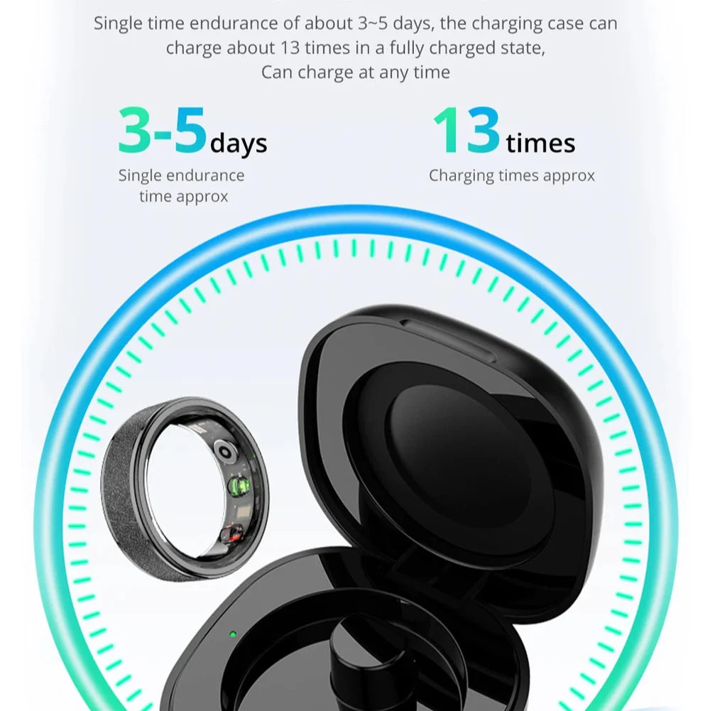 Smart Ring with Activity Tracking and Charging Case