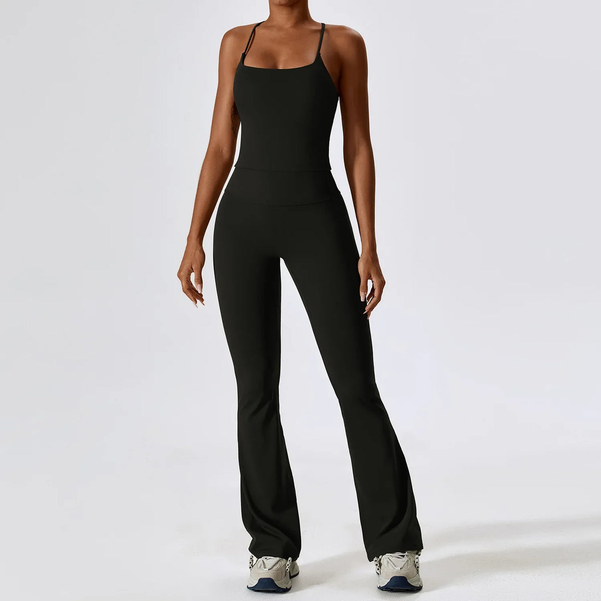 Women's Flared Yoga Pants Sets with Crop Top or Tank