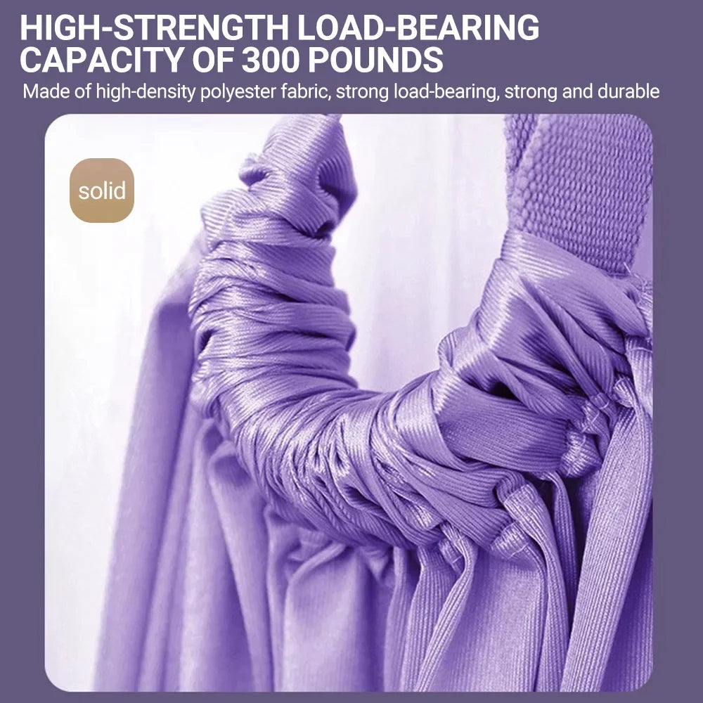 Adjustable Aerial Yoga Sling with Door Anchors and Carry Bag