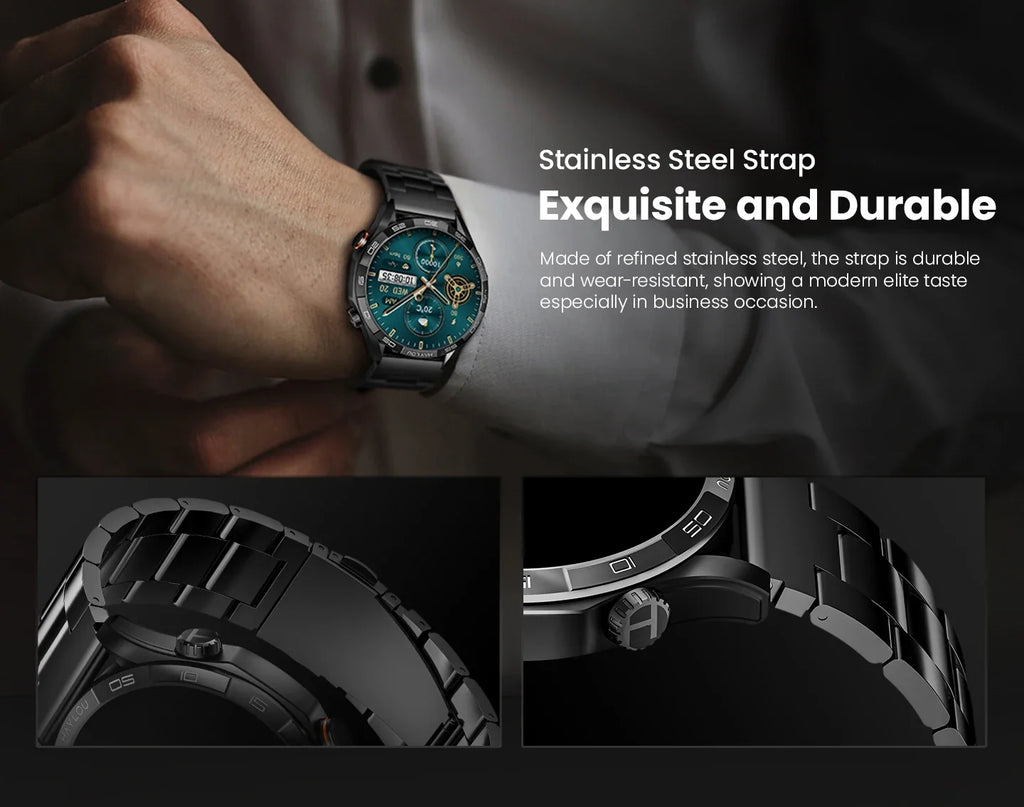 Bluetooth Calling Smartwatch, Solar 5, 1.58-Inch AMOLED and Sports Modes