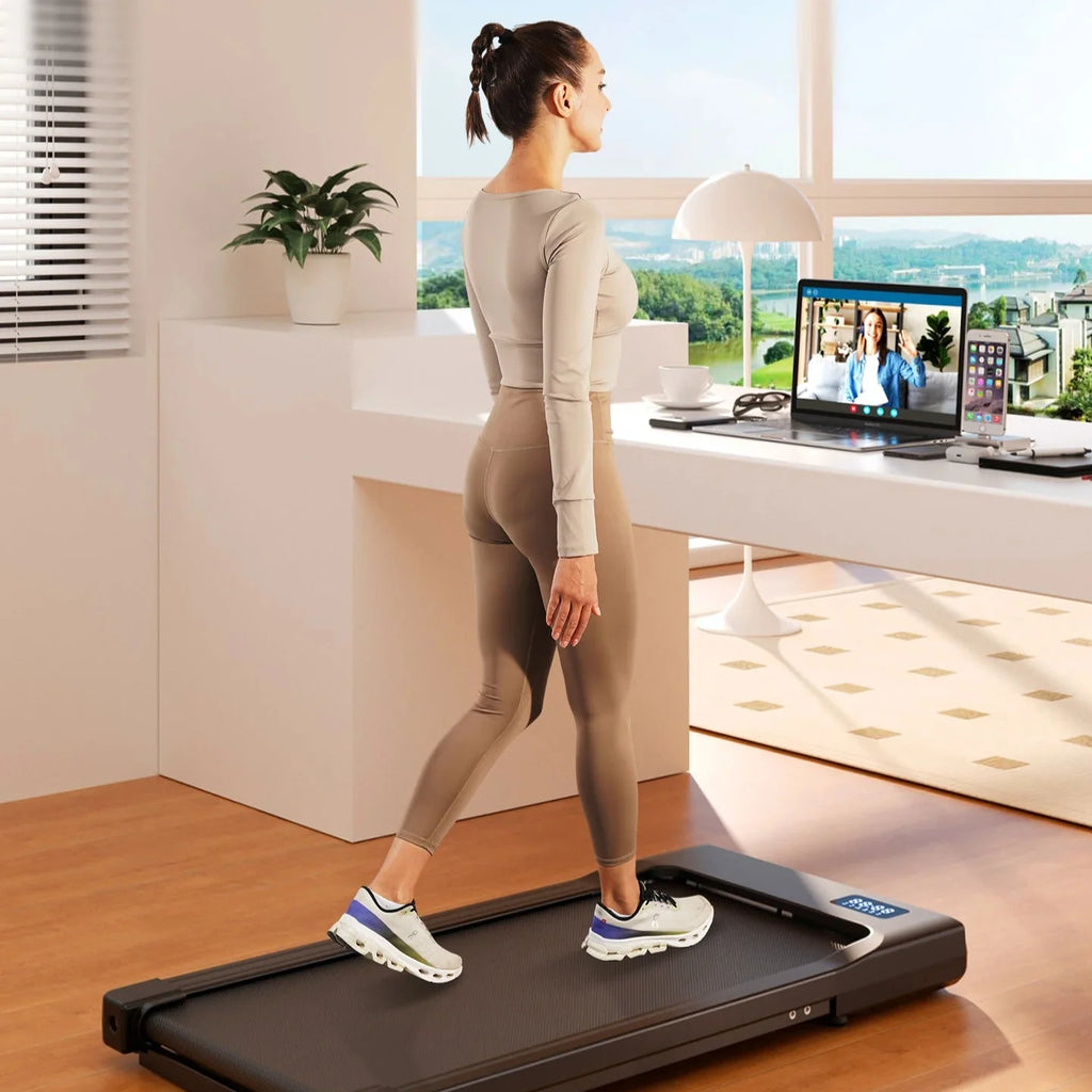 Under Desk Walking Pad Treadmill, Up to 2.5 mph, LED Display and Remote