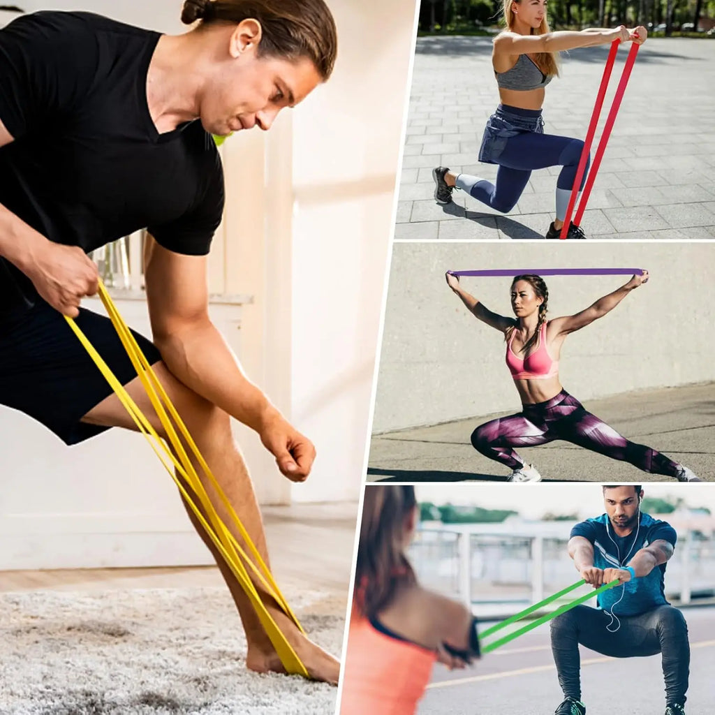 Pull-Up Resistance Bands, 5 Latex Loops with Carry Bag