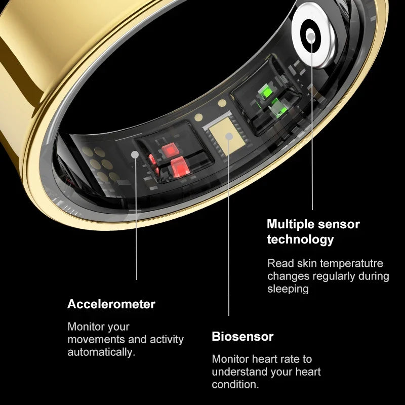 Smart Ring with Activity and Sleep Tracking and Charging Case