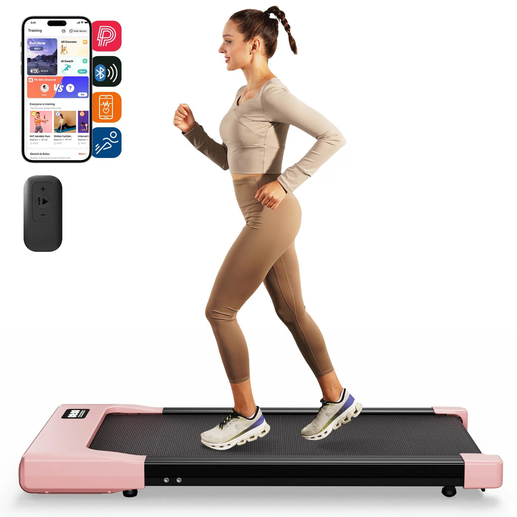 Under Desk Walking Pad Treadmill, Up to 2.5 mph, LED Display and Remote