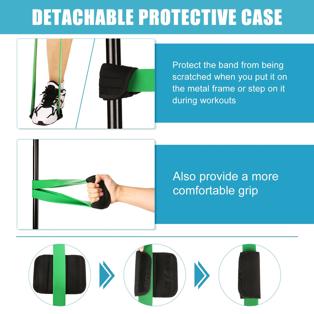 Pull-Up Resistance Band Set, 5 Latex Loops, Handles and Door Anchor