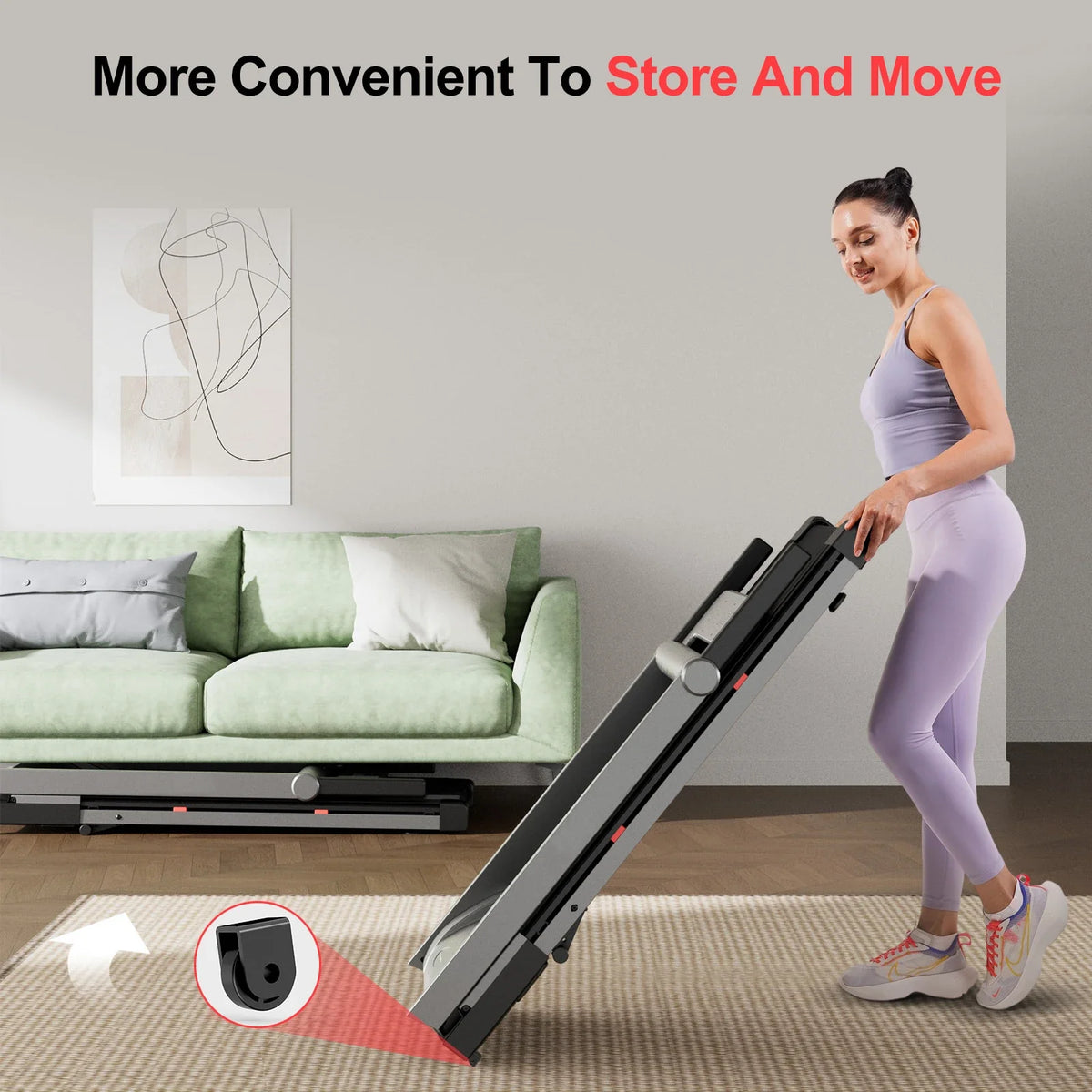 Folding Treadmill, Up to 10 mph, 6% Incline and Bluetooth