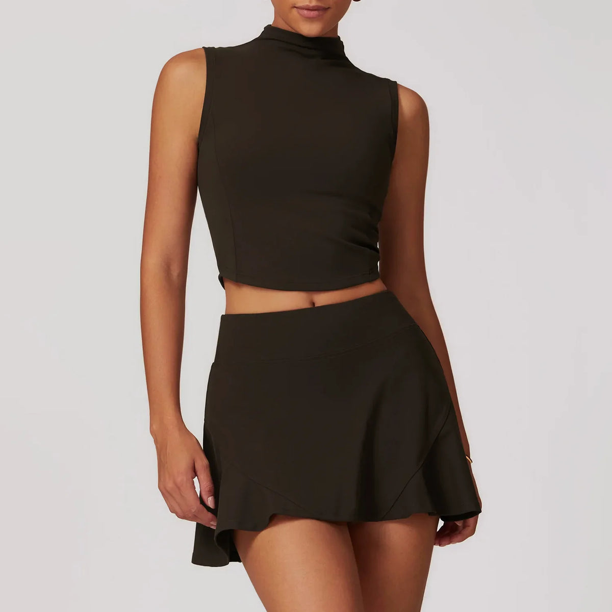 Women's Stretch Activewear Sets with Leggings or Skirt