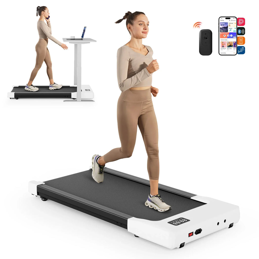 Under Desk Walking Pad Treadmill, Up to 2.5 mph, LED Display and Remote