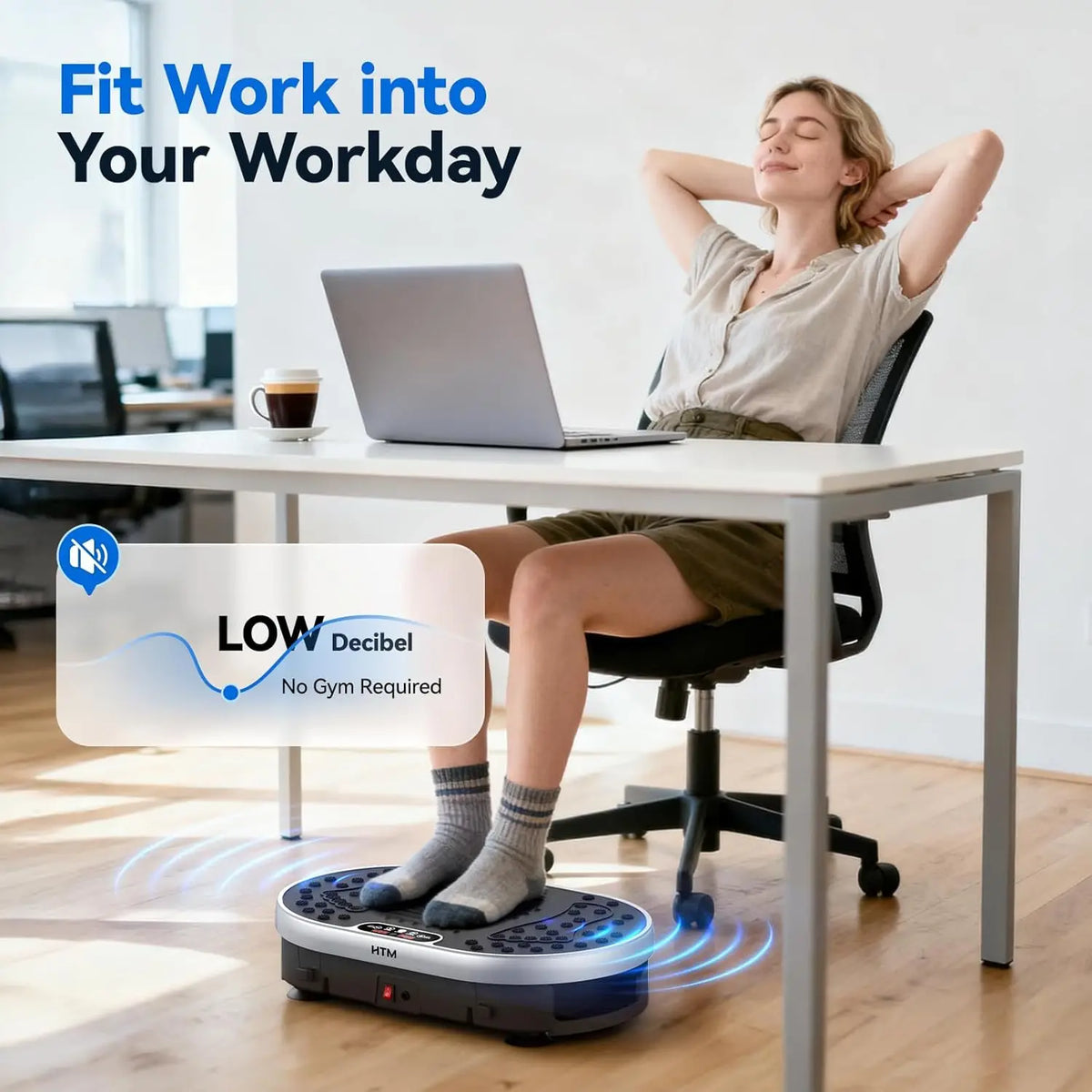 Vibration Plate Exercise Machine, 120 Speeds, 9 Programs and Remote