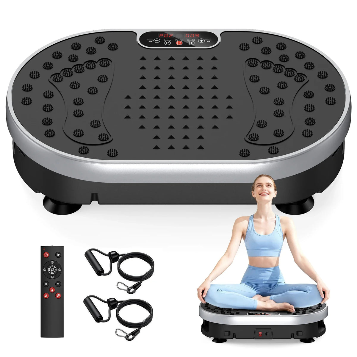 Vibration Plate Exercise Machine, 120 Speeds, 9 Programs and Remote