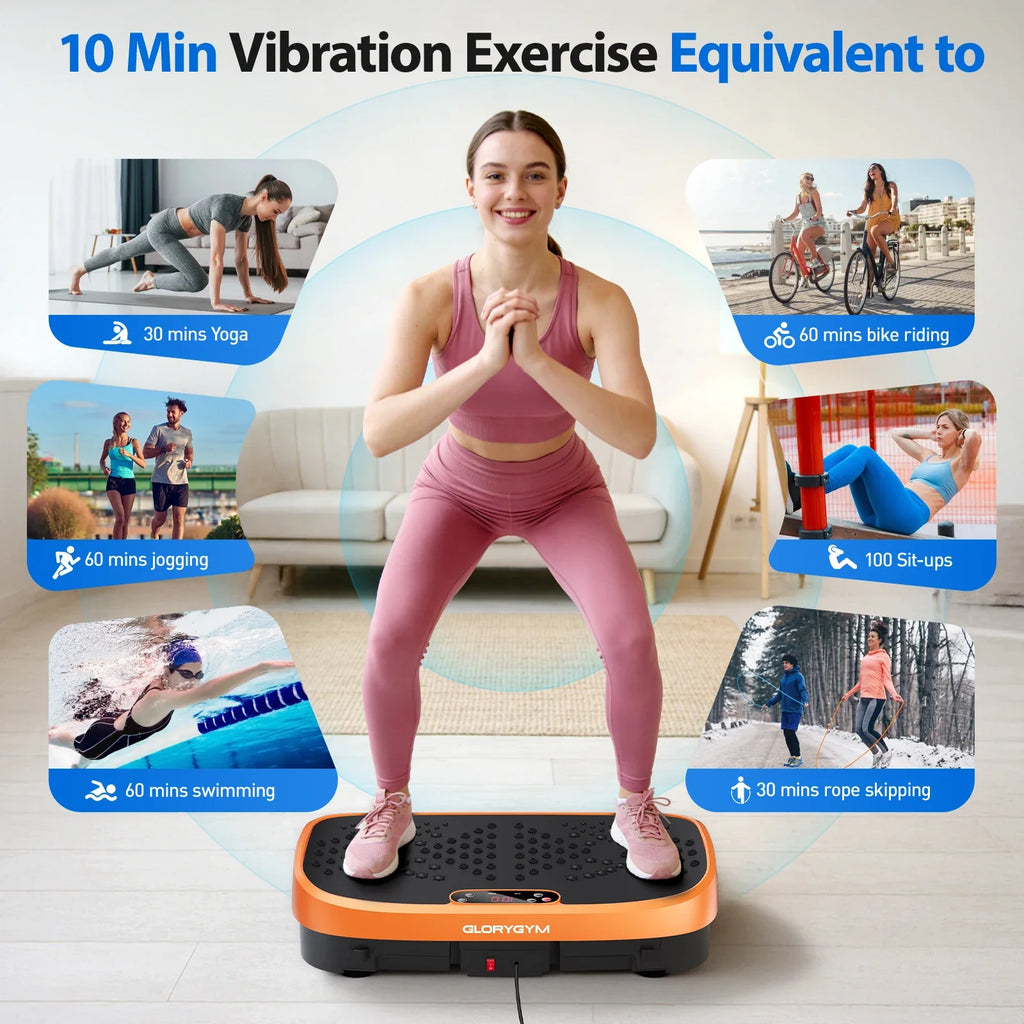 Vibration Plate Exercise Machine, 120 Speeds and Non-Slip Platform