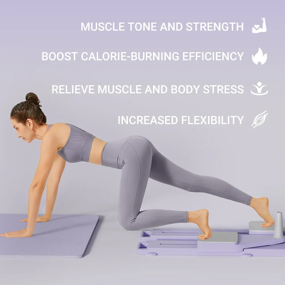 Sliding Ab Workout Board and Leg Trainer with Resistance Bands and Knee Pads