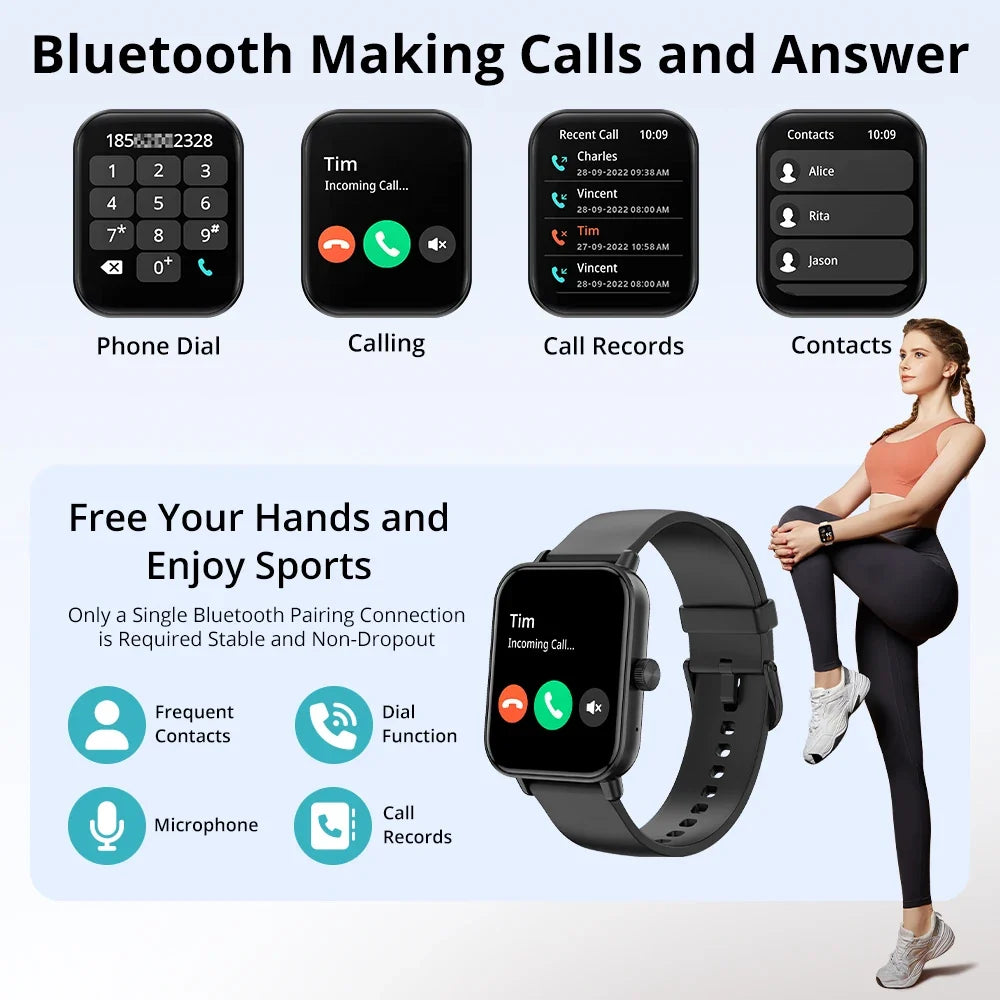 Bluetooth Calling Smartwatch, 1.9-Inch Touchscreen and Activity Tracking