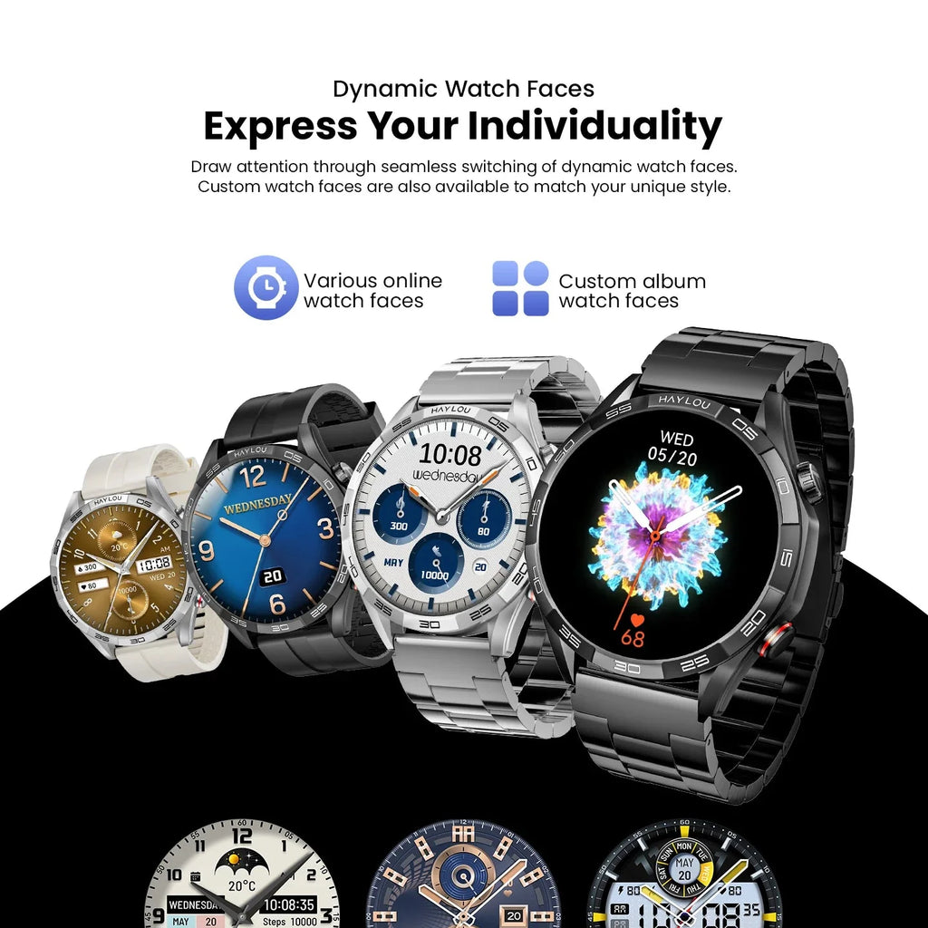 Bluetooth Calling Smartwatch, Solar 5, 1.58-Inch AMOLED and Sports Modes
