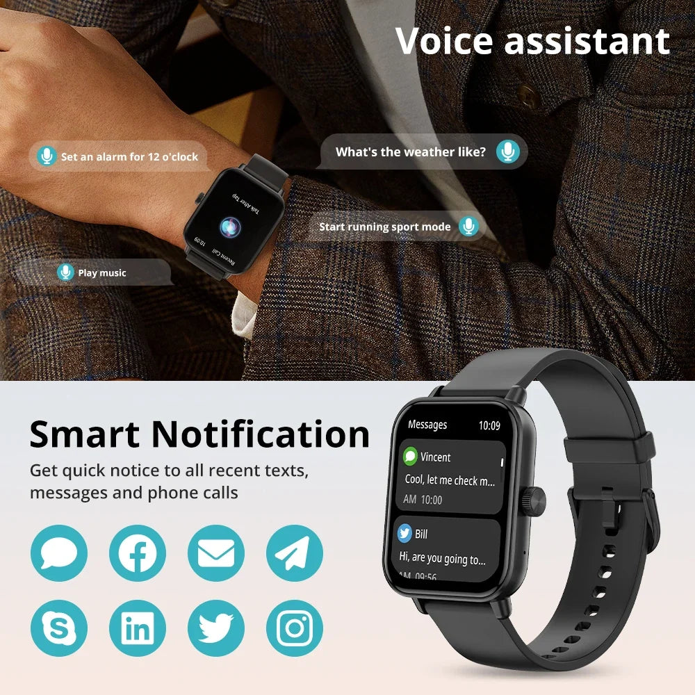 Bluetooth Calling Smartwatch, 1.9-Inch Touchscreen and Activity Tracking