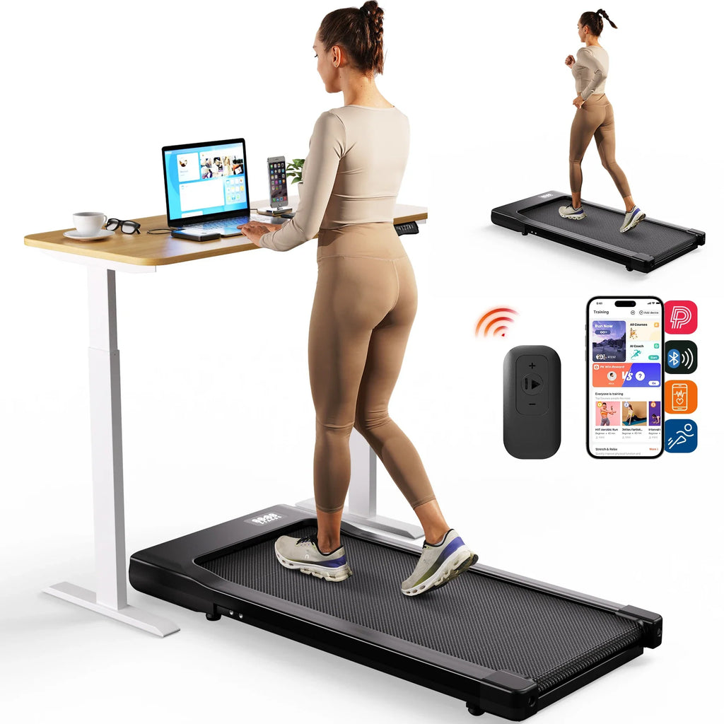 Under Desk Walking Pad Treadmill, Up to 2.5 mph, LED Display and Remote