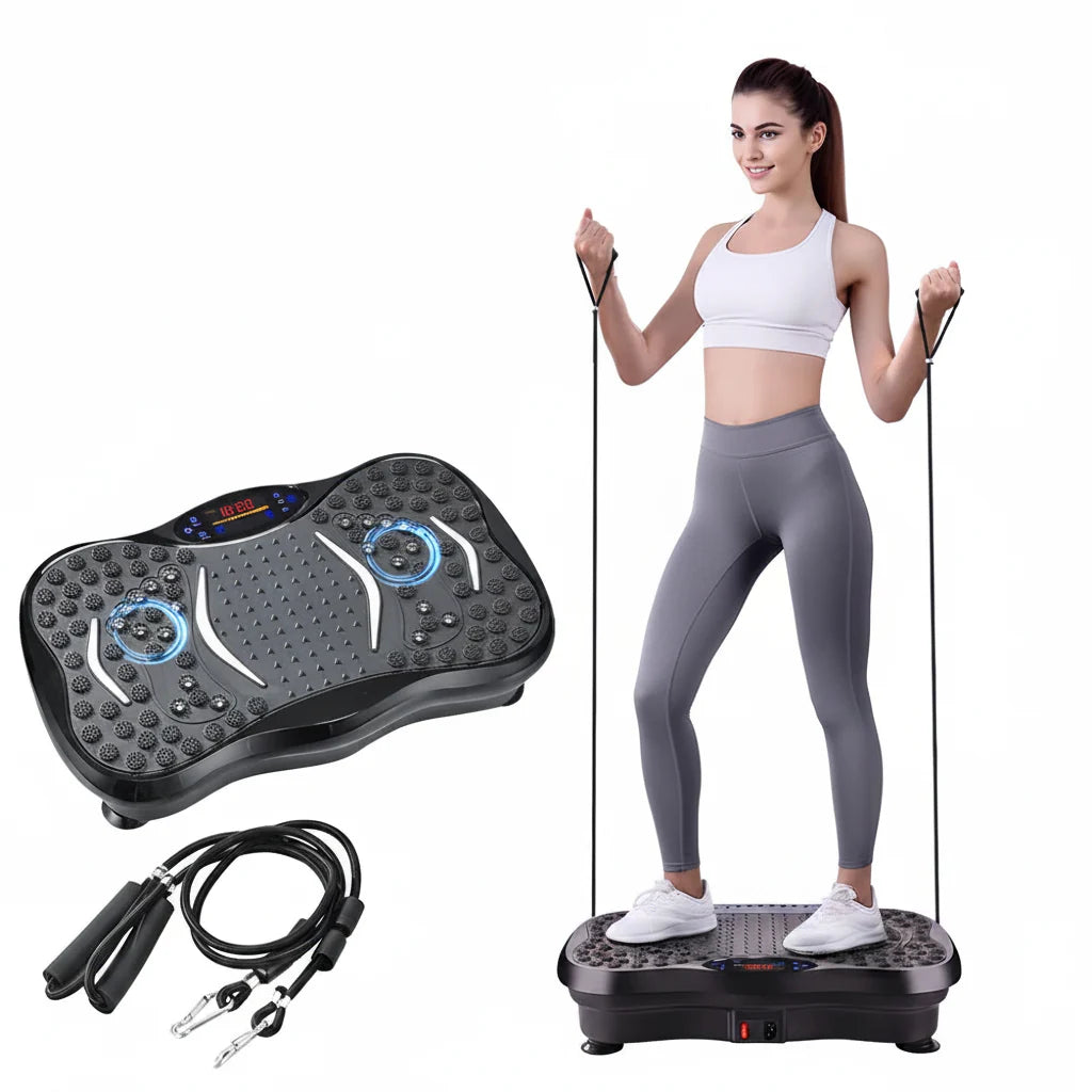 Bluetooth Vibration Plate Exercise Machine with Textured Foot Platform