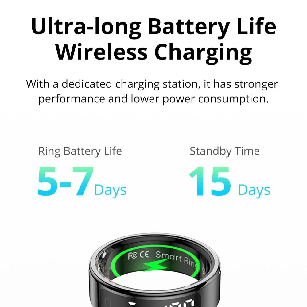 Smart Ring with OLED Display, Sleep and Activity Tracking