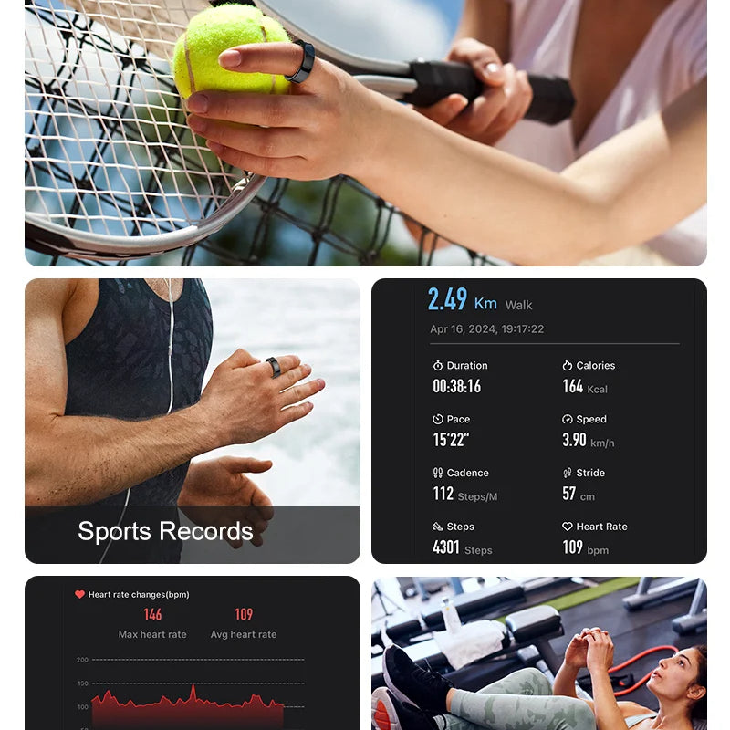 Smart Ring with Activity and Sleep Tracking and Charging Case