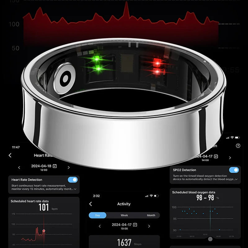 Smart Ring with Activity and Sleep Tracking and Charging Case