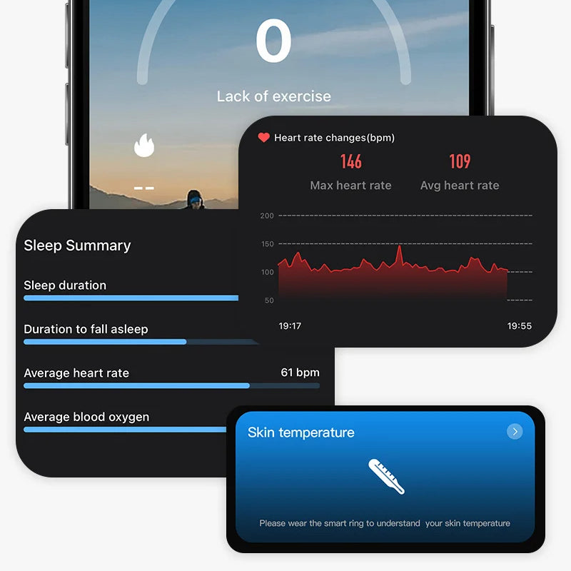 Smart Ring with Activity and Sleep Tracking and Charging Case