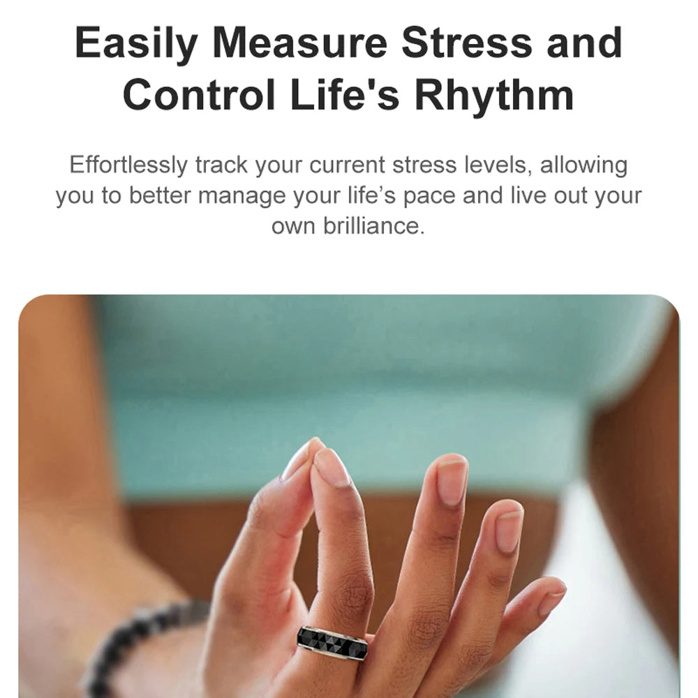 Smart Ring with Activity and Sleep Tracking, Rotating Spinner and Charging Case