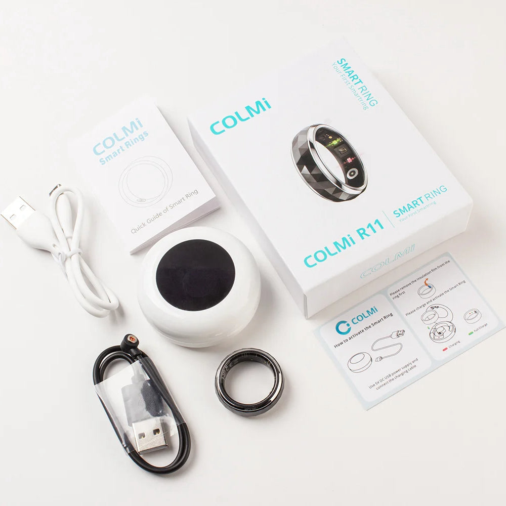 Smart Ring with Activity and Sleep Tracking, Rotating Spinner and Charging Case