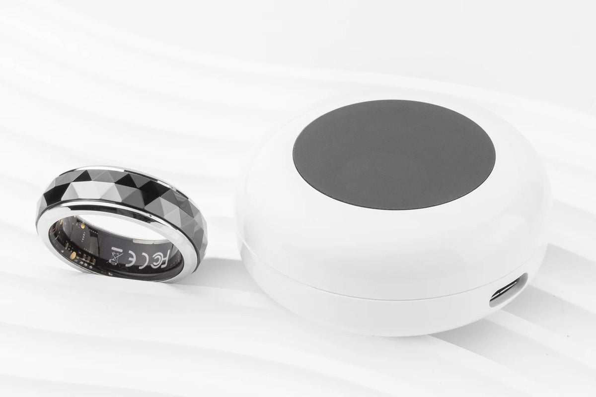Smart Ring with Activity and Sleep Tracking, Rotating Spinner and Charging Case