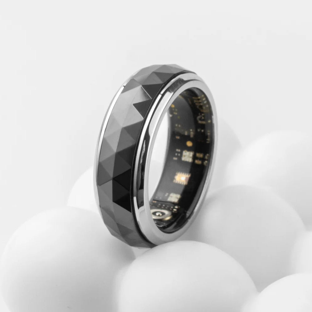 Smart Ring with Activity and Sleep Tracking, Rotating Spinner and Charging Case