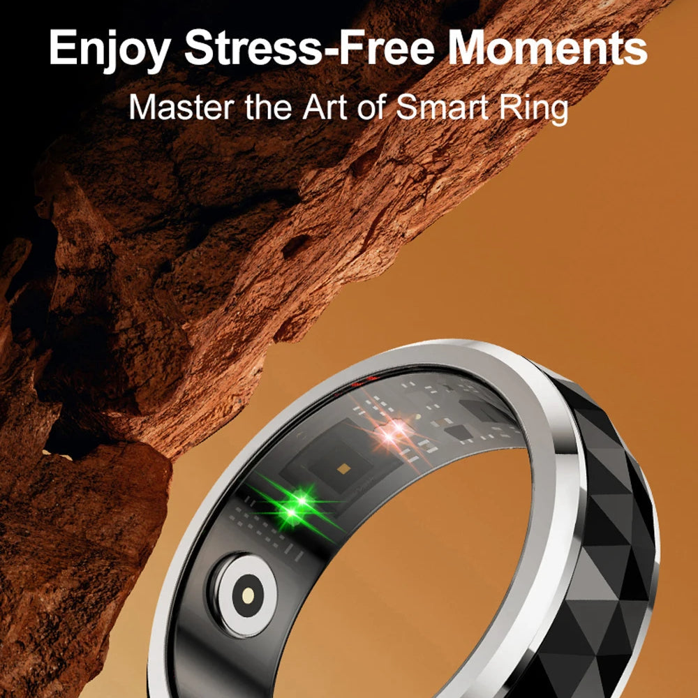 Smart Ring with Activity and Sleep Tracking, Rotating Spinner and Charging Case