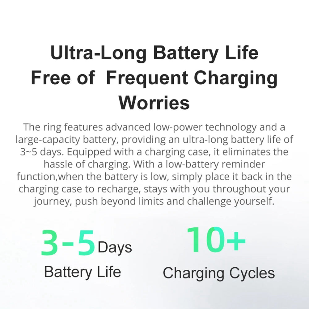 Smart Ring with Activity and Sleep Tracking, Rotating Spinner and Charging Case
