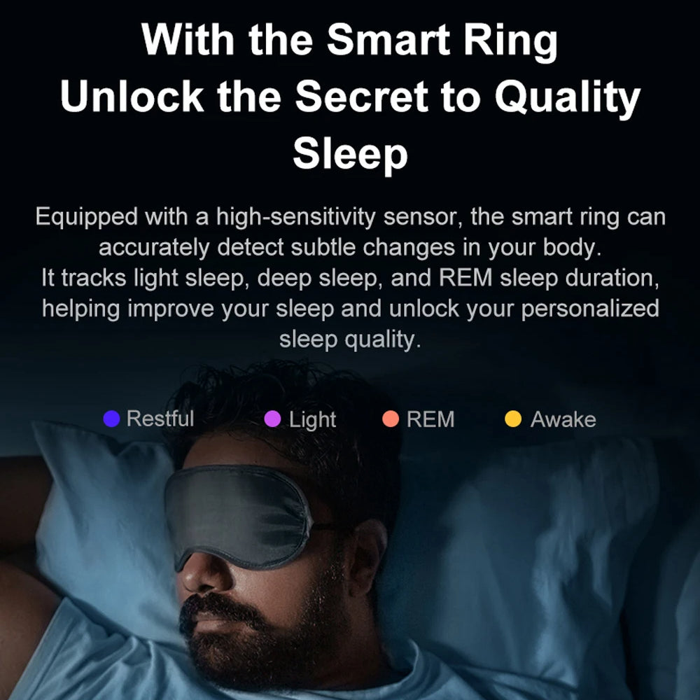 Smart Ring with Activity and Sleep Tracking, Rotating Spinner and Charging Case