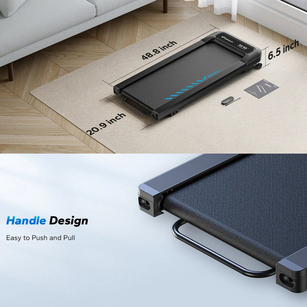 Under Desk Walking Pad Treadmill with up to 9% Electric Incline and Remote