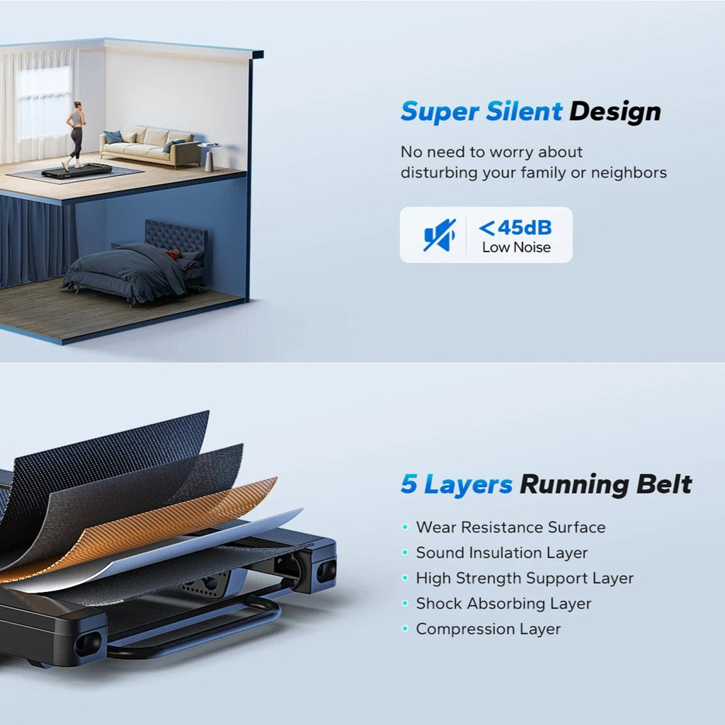 Under Desk Walking Pad Treadmill with up to 9% Electric Incline and Remote