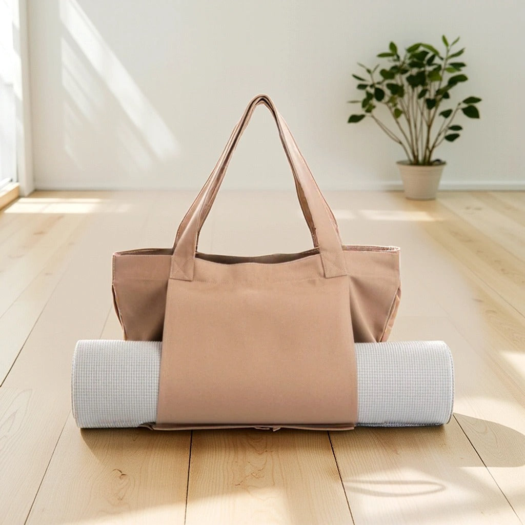 Canvas Yoga Mat Bag with Adjustable Shoulder Strap